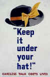Home Sweet Home Front - 'Keep it under your hat' Poster - Click on image to enlarge!