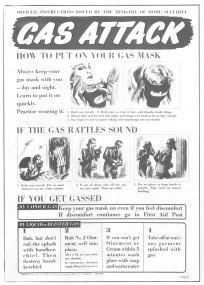Home Sweet Home Front  - How to put on your gas mask - click to enlarge image