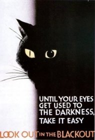 An Image of Another Poster Reminding Pedestrians to Look out in the Blackout