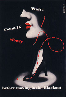 An Image of a Poster Reminding People to Count and Wait before Moving in the Blackout
