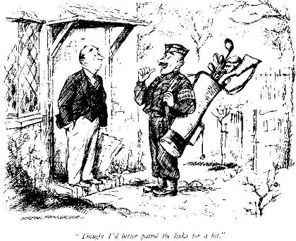 An Image of a Cartoon Showing a Comical View of the Home Guard's Patrol (Norman Mansbridge)